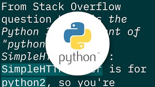 Set up Python simpleHTTPserver on Windows