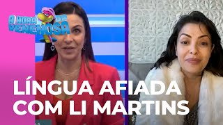 Ex-peoa, Li Martins não fugiu das perguntas afiadas na Hora da Venenosa