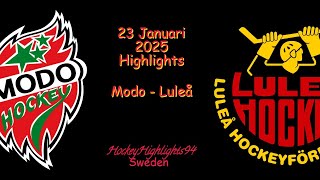 MODO VS LULEÅ | 23 JANUARI 2025 | SHL | HIGHLIGHTS