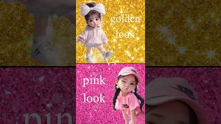 This is video Pink looks💗 vs✨ golden looks #sanskariladki  #shorts