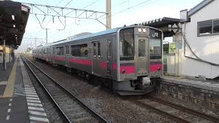 JR川部駅　奥羽本線 弘前行き発車【701系・664M】　2021.10.04