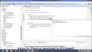 How to Startup with Android using Eclipse ?