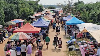 บรรยากาศ​ตลาดนัด​ไทยลาว​ วันอังคาร​ ริมโขงบ้านหนาด​ ของป่า​ ของแซ่บ​ หลายคัก