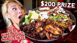 $200 PRIZE 5LB RICE BOWL CHALLENGE at The Tray Fusion Grill in Garden Grove, CA!! #RainaisCrazy