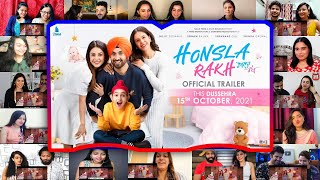 Honsla Rakh (Official Trailer) Diljit Dosanjh, Sonam Bajwa, Shehnaaz Gill | Mix Mashup Reaction
