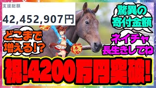 ナイスネイチャ 誕生日 寄付総額 前年超えの4200万円突破に対するみんなの反応集 まとめ ウマ娘プリティーダービー レイミン 34歳のバースデードネーション