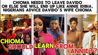 Chioma should learn from Annie situation and leave davido , Nigerians advices chioma .