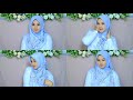 6 Style Hijab Tutorial Segi Empat Motif Premium