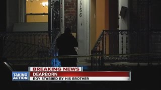 Boy stabbed by brother