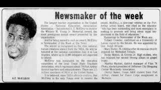 A.Z. McElroy: Port Arthur Newsmaker (July 4, 1975)