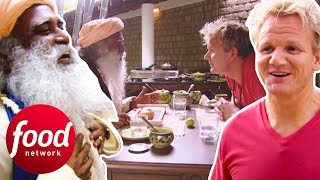 Indian Guru Tries To Convince Gordon Ramsay To Be Vegetarian | Gordon's Great Escape