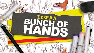MY LAZY WAY OF DRAWING HANDS | Filling a Spread in My Sketchbook