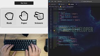 ASMR Programming - Coding Rock Paper Scissors Game - No Talking