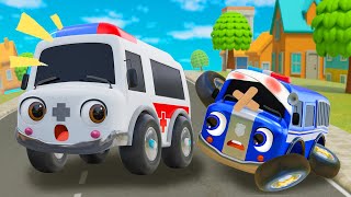 Ambulance Rescue Squad | Wheels On The Ambulance 🚑 | Nursery Rhymes & Kids Songs - Baby Car Songs TV