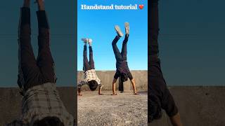 Handstand tutorial in 5 steps ❤️ #handstandworkout #tutorial #calisthenics #youtubeshorts #shorts