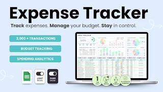 Simple Expense Tracker Google Sheets Tutorial | Track Expenses & Budget Easily
