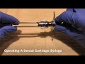 dental local anaesthesia cartridge syringe method of loading