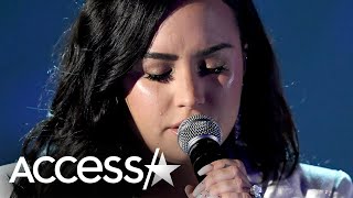 Demi Lovato Belts Out 'Anyone' With Tears Streaming Down Her Face At 2020 Grammys