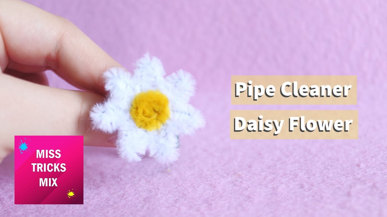 Diy Easy Pipe Cleaner Daisy Flower Pipe Cleaner Craft Spring Craft