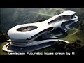 Landscape Futuristic house drawn by AI