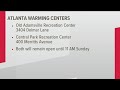 Warming centers open around the metro Atlanta area