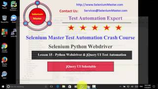 Lesson 15 Python Webdriver jQuery UI Selectable