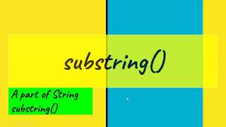 substring in Java||substring () method in Java||Java beginners Tutorial||String class #short #shorts