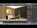 3DS MAX-Vray Light and Camera Setting for a Living Room
