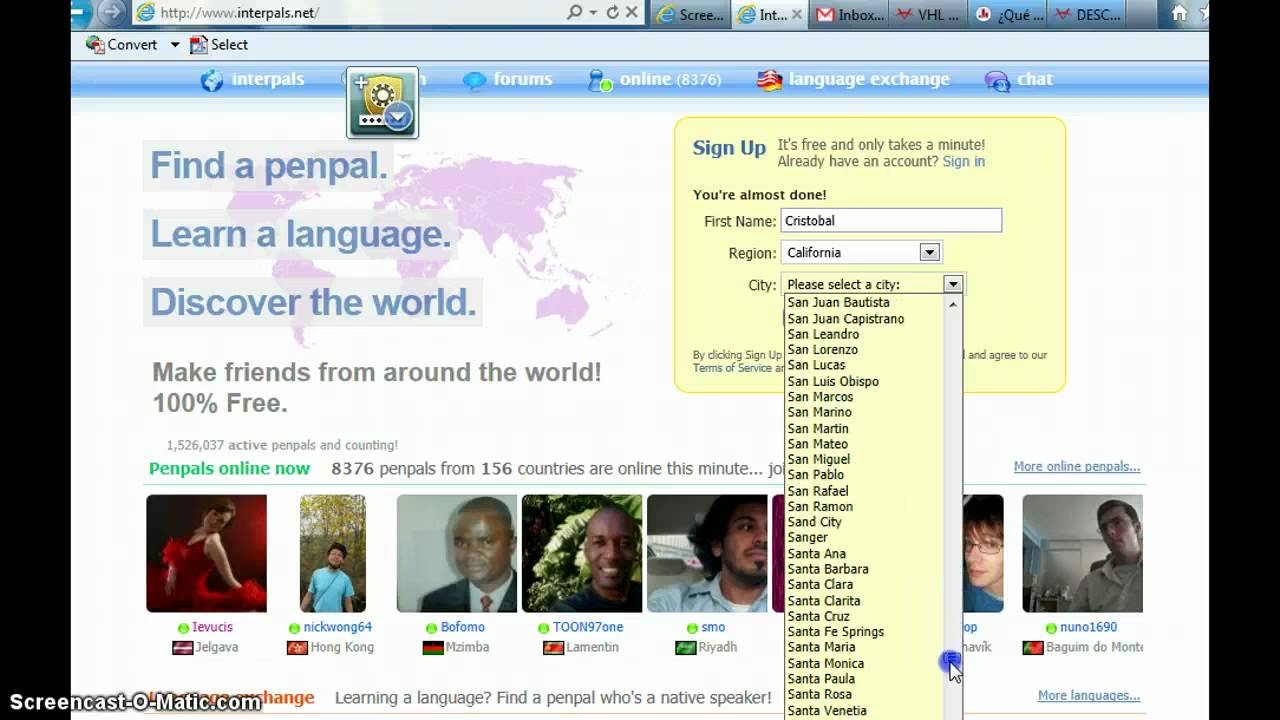 Interpals Sign Up Youtube
