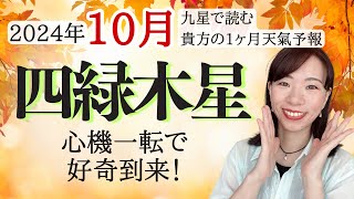 【占い】2024年10月四緑木星さん運勢！冬の氷が溶けて芽が出だす運気🌱✨心機一転で好奇到来チャンス❗️☺️