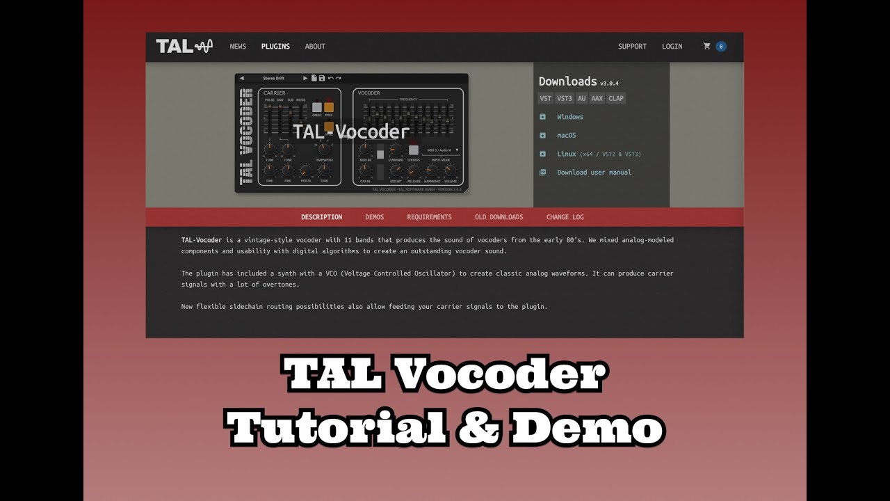 Tal Vocoder Tutorial Demo Youtube