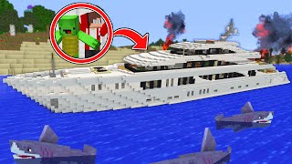 Maizen and Mikey CRASH on SHIP - Sad Story in Minecraft(JJ)