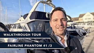 Fairline Phantom 41/43 Walkthrough Yacht boat tour - a true Classic Fairline Flybridge! Love this!