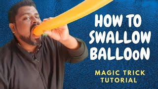 How to do balloon swallow magic trick | Tutorial | Tamil