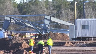 Jacksonville Fairgrounds expo building on Westside partially collapses in storm