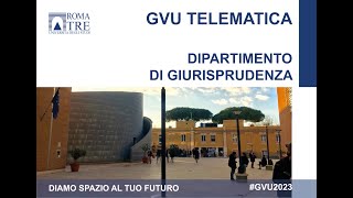 GVU Dipartimento di Giurisprudenza – 31  gennaio 2023