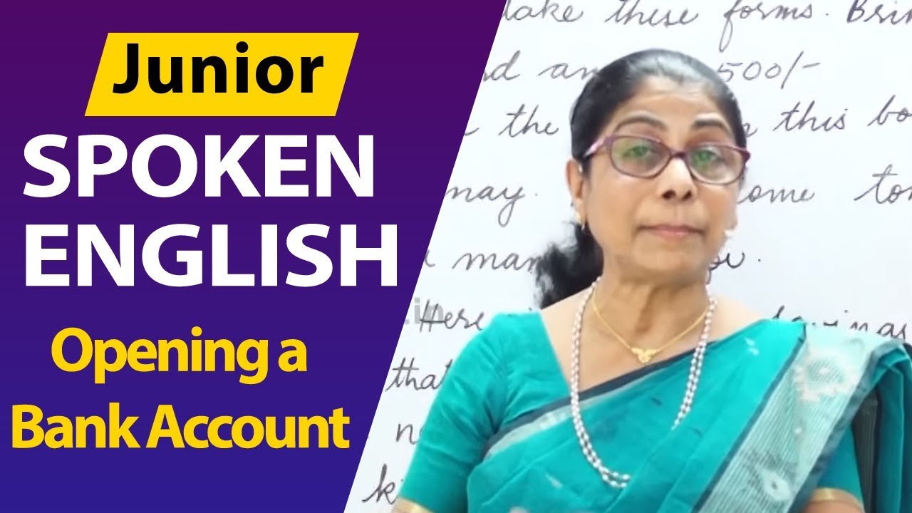 Spoken English Conversation For Kids | Opening A Bank Account | English ...