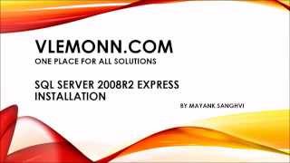 SQL Server 2008r2 Express Installation