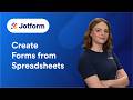 How to Build a Form from a Spreadsheet in Seconds