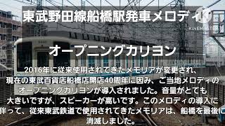 [東武百貨店船橋店開店40周年記念ご当地メロディ]東武野田線船橋駅発車メロディ「オープニングカリヨン」