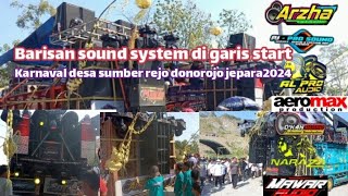 barisan sound system di garis start.