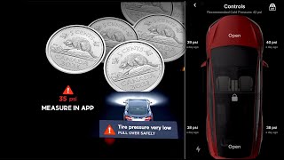 Tesla Mobile App Update 4.13.0 Measurements Using a Coin!