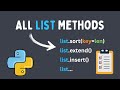 All Python List Methods in 12 Minutes
