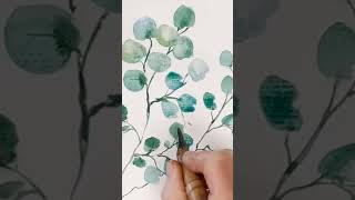 You need this tip for adding veins to watercolor leaves! Watch this clip - then the full tutorial!