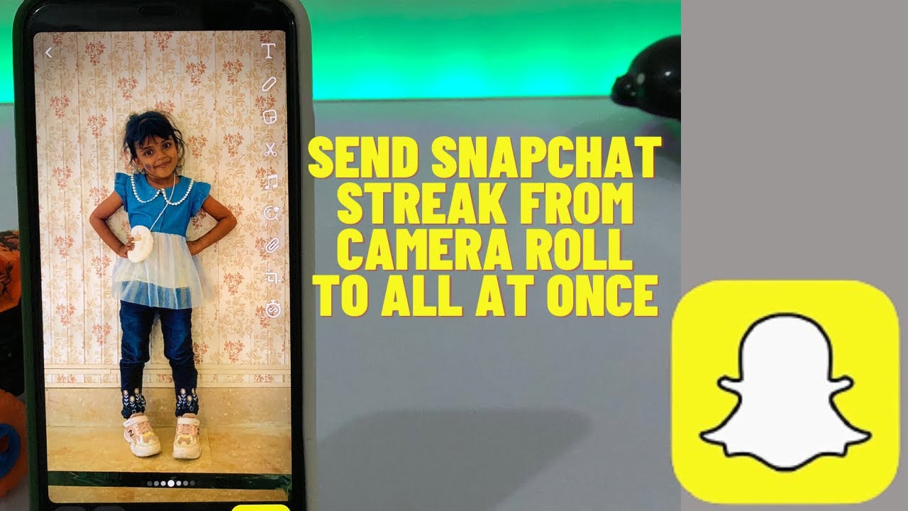 How To Send Snapchat Streak From Camera Roll To All At Once - YouTube