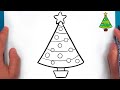 Deseneaza un BRAD de CRACIUN Impodobit Usor Pas cu Pas pt Incepatori🎄HOW TO DRAW CHRISTMAS TREE EASY