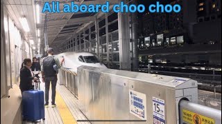 Me leaving Kyoto with a Shinkansen