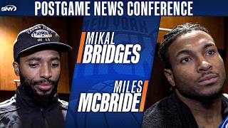 Mikal Bridges and Miles McBride react after Knicks fall to Hornets