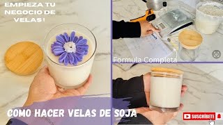 Formula para hacer velas de soja , Cuanta cera y fragancia necesito para hacer velas de soja