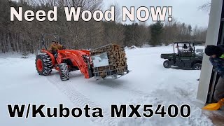 Refilling Our Wood Supply w/ Kubota MX5400 \u0026 IBC Totes